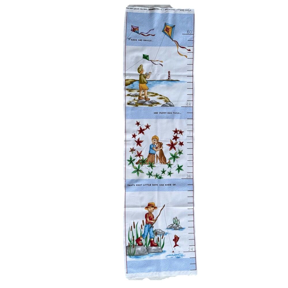 Robert Kaufman Sprout and Spell Growth Chart 12473 Quilt Blocks Panel Cotton Boy